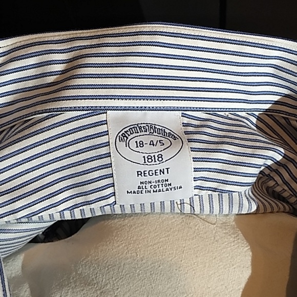 Brooks Brothers Blue/White Stripe 1818 - Picture 3 of 3